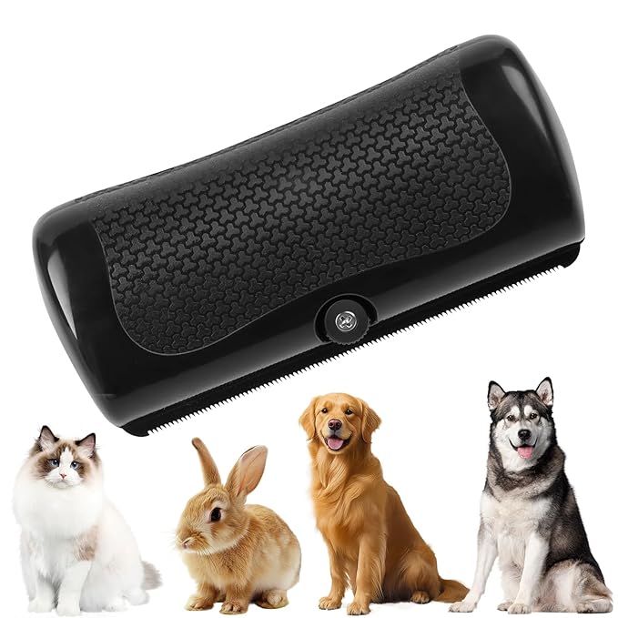 Deshedding Dog Brush - Pet Grooming Tool for Dogs &amp; Cats, Removes Loose Hair on Short &amp; Long Coats, Easy to Clean