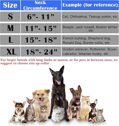 Katoggy Inflatable Dog Cone Collar for Dogs After Surgery, Soft Adjustable Blow up Donut E-Collar for Small Medium Large Dogs and Cats
