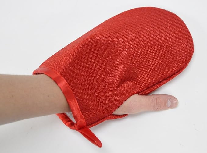 Hair Magnet Pet Fur Removal Mitt, Lint, Fur, and Dander Cleanup for Furniture, Clothing, and Upholstery, Reusable, Durable, Quick &amp; Easy Cleaning, Red, 2-Pack
