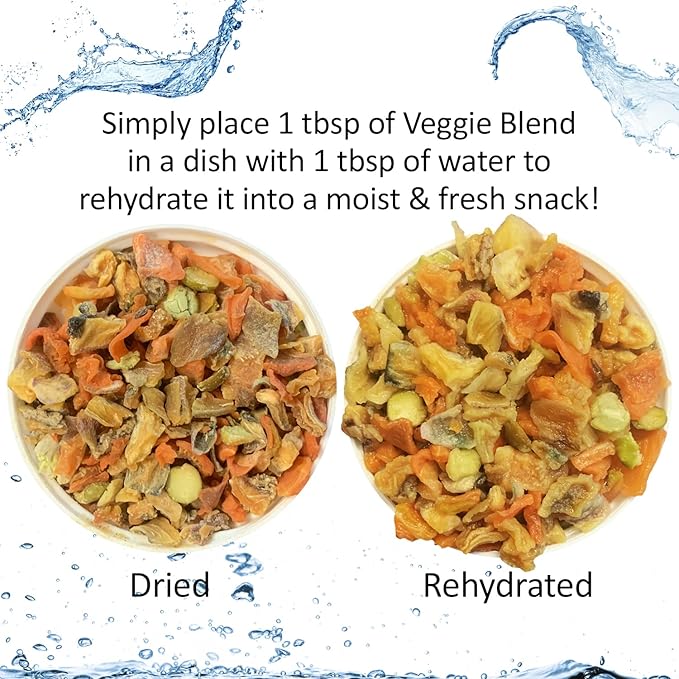Exotic Nutrition Veggie Blend - Healthy Natural Mixed Dried Vegetable Treat - Sweet Potatoes, Carrots, Peas - for Degus, Chinchillas, Sugar Gliders, Hedgehogs, Guinea Pigs &amp; Small Pets… (3 Pound)