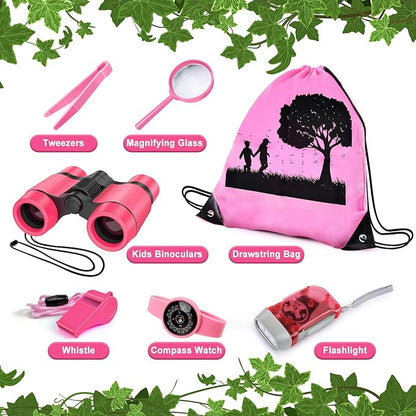 Kids Explorer Kit &amp; Bug Catcher Kit, Camping Gear for Kids, Outdoor Exploration Set with Backpack &amp; Binoculars, Ideal Outdoor Adventure Toys for Boys Girls 3-12