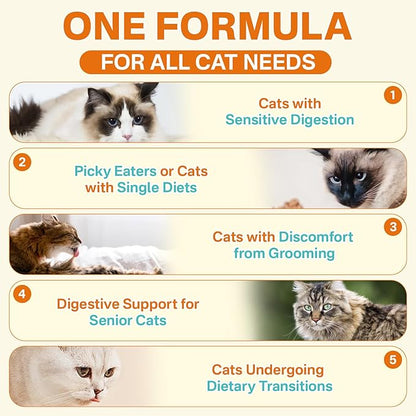 Cat Probiotics &amp; FOS, Gut + Immune Support - 500 Chews Crunchy &amp; Creamy Cheese Core, Probiotic for Digestive and Gut Health, Immunity, Constipation Relief for Cats Kittens - Chicken Shrimp