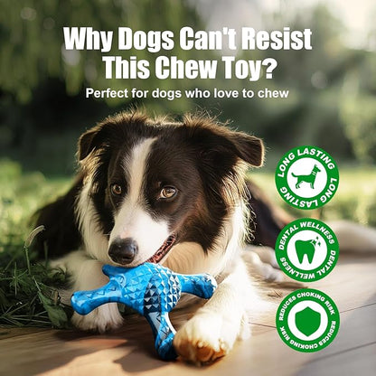 Dog Toys for Small Dogs, Nylon Indestructible Dog Toy for Small Dogs, Hedgehog Puppy Chew Toys with Bacon Flavor,Long Lasting, Puppy Teething Toys, Blue