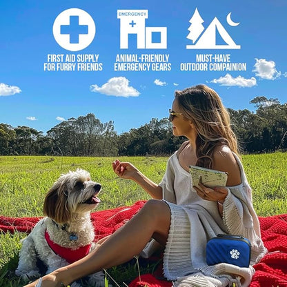 EVERLIT Pet Medic First Aid Kit | 95 Pcs Vet-Approved Medical, Outdoor &amp; Emergency Supplies for Dogs, Cats, Animal Care | Travel-Friendly Compact Bag for Home, Car and Travel (Valentine Lace)