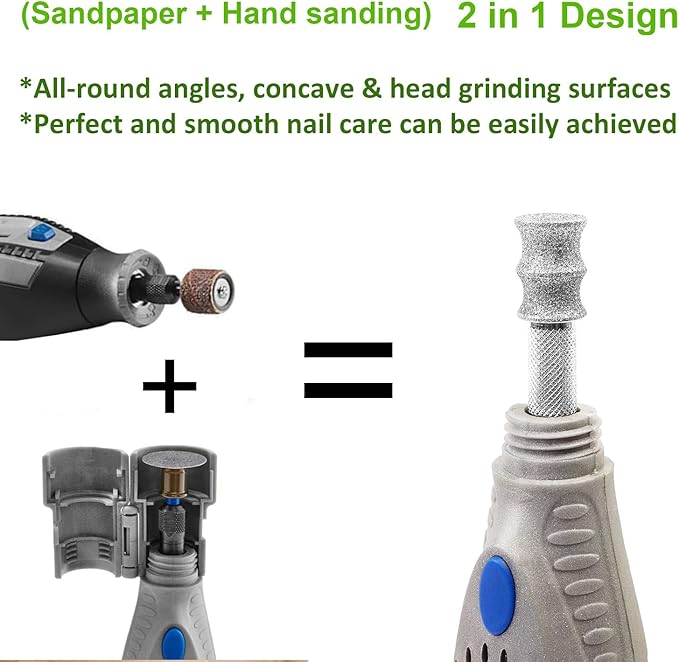 ClassC+80 Diamond Dog Nail for Dremel, Screw-Mounted Mode Nail Dremel Tool for Dogs, Especially Suitable for Long-Haired Dogs, Dremel Polishing Bits, Animals Nail Care &amp; Home Grinder Tools