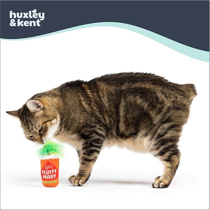 Huxley &amp; Kent Plush Cat Toy - Interactive Catnip Toy for Cats &amp; Kittens - Soft Kitty Toys with Crinkle &amp; Catnip - Fun Indoor Play - Fluffy Mary