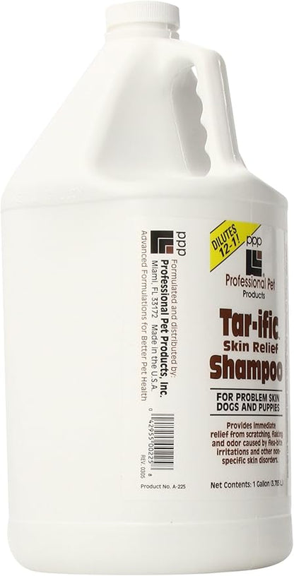 PPP Tar-ific Skin Relief Shampoo for Dogs - Soothe Hot Spots, Dryness, Flaking &amp; Itching - Nourishes &amp; Relieves Skin Issues - 1 Gallon