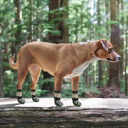 KOOLTAIL Dog Socks for Hot/Cold Pavement to Prevent Licking Paws Scratching,Anti Slip Pet Boots&amp;Paw Protector for Hardwood Floors,Traction Control Grip Booties for Small Medium Large Senior Dogs S