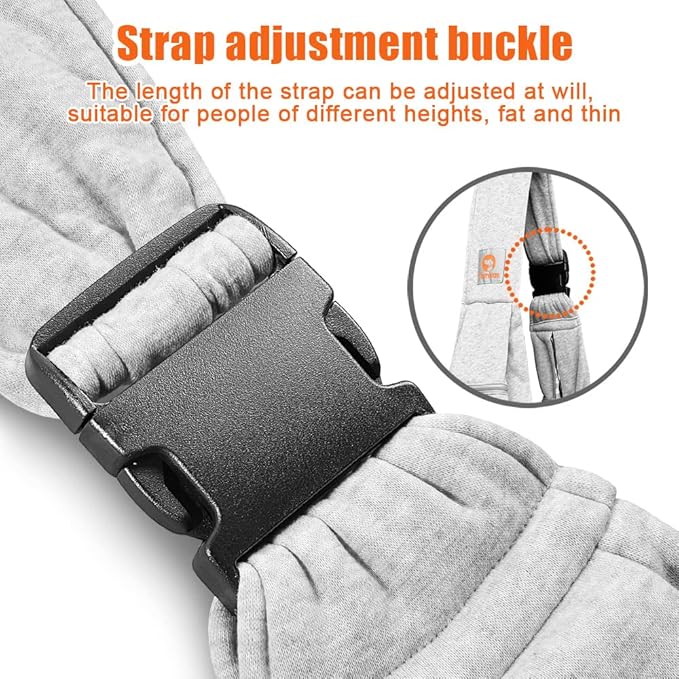 Tomkas Small Dog Sling Carrier - Zipper Pocket &amp; Adjustable Strap - for 3-10 lbs Pets(Grey) Puppy