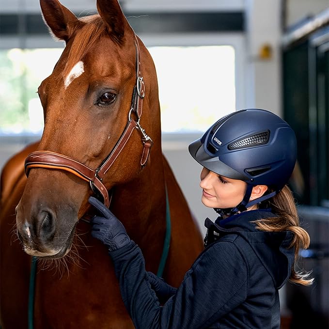 uvex perfexxion II Horse Riding Helmet for Women &amp; Men, Anthracite - Adjustable &amp; Excellent Ventilated Helmet