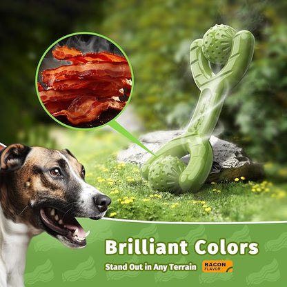 Indestructible Dog Toys for Aggressive Chewers - Heavy Duty Chew Proof Durable Toy for Large Breed Dogs, Interactive Tough Nylon Bone for Boredom Relief &amp; Mental Stimulation