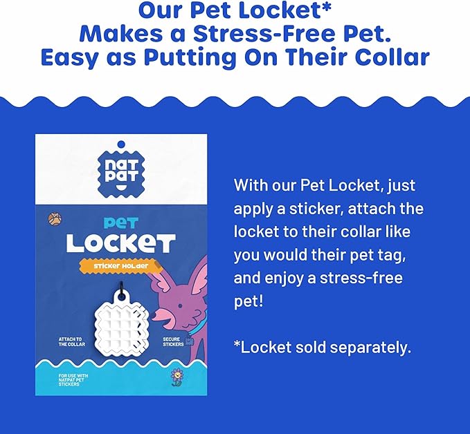 NATPAT Pet Zen Calming Patches for Dogs &amp; Cats – Non-Medicated Effective Stress Relief for Travel, Fireworks &amp; Separation Anxiety - Long Lasting &amp; Non-Toxic (24 Patches) - Locket Sold separetely
