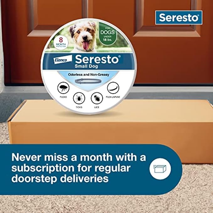 Seresto Small Dog Vet-Recommended Flea &amp; Tick Treatment &amp; Prevention Collar for Dogs Under 18 lbs. | 8 Months Protection