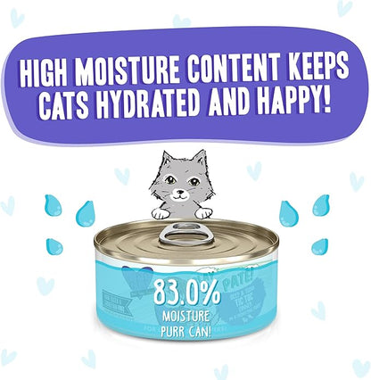 Weruva B.F.F. Play - Best Feline Friend Paté Lovers, Aw Yeah!, Beef &amp; Tuna Tic TOC with Beef &amp; Tuna, 5.5oz Can (Pack of 8)