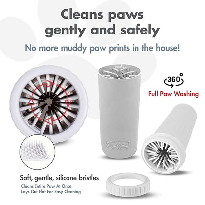 Dexas MudBuster Portable Paw Cleaner for Dogs, Large, Bright White Special Edition, Premium Pet Supplies and Accessories