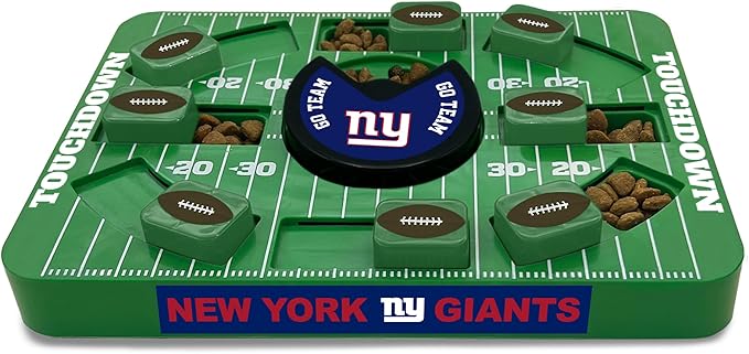 Pets First NFL New York Giants Large Puzzle Toy - Interactive Dog Treat &amp; Slow Feeding Toy