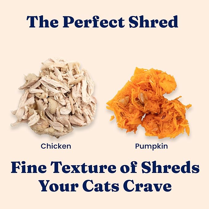 Solid Gold Wet Cat Food Shreds in Gravy - Healthy Canned Cat Food Made w/Real Chicken &amp; Pumpkin Shreds, Vitamins &amp; Minerals - Grain Free &amp; Gluten Free Canned Meals for Cats &amp; Kittens - 24ct/3oz Can