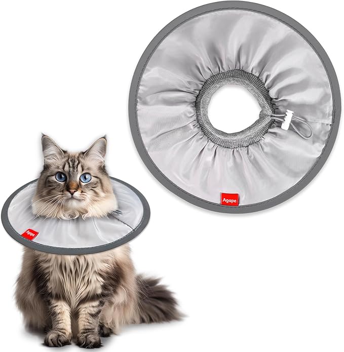 Agape Comfortable Cat Cone, Lightweight Cat Cone Collar Soft, Recovery Collar for Cats After Surgery to Stop Licking &amp; Scratching, Protective E Collar for Small, Medium, and Large Cats for Wound Care