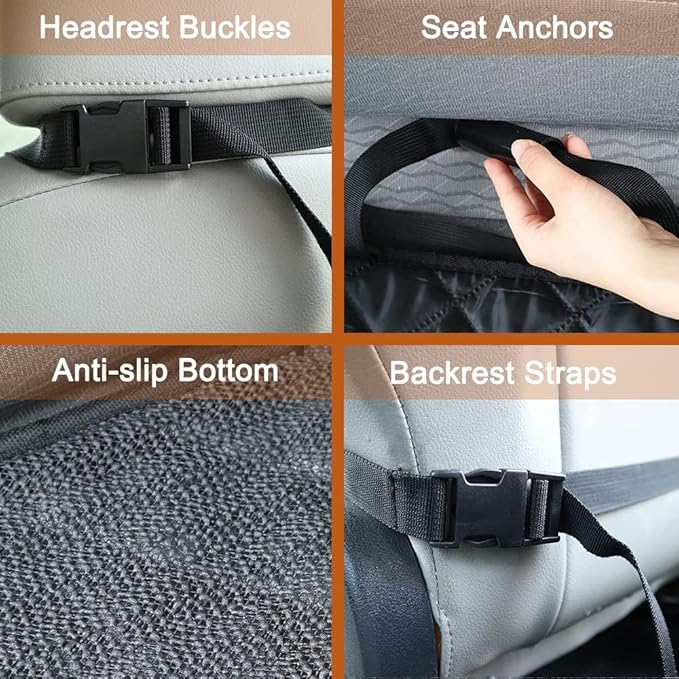 Paw Jamboree 2PCS Dog Car Front Seat Covers Scratch-Proof Pet Car Seat Cover Non-Slip Car Seat Protector for Dogs Bucket Seat Cover for Trucks, Cars &amp; SUVs