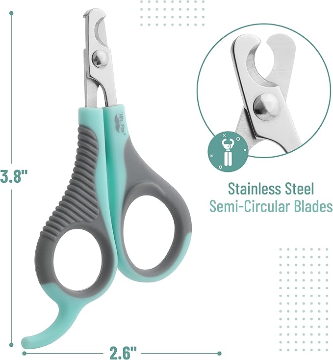 Mr. Pen Cat Nail Trimmer - Blue &amp; Gray, Cat &amp; Kitten Nail Clipper, Small Dog Nail Clipper
