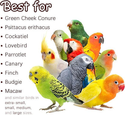 Nut Perch Stand with Interchangeable Materials – Natural, Safe Bird Playset for Beak Exercise &amp; Mental Stimulation
