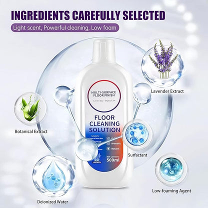 Floor Cleaning Solution Compatible with Tineco iFLOOR Series, All Robot Vacuums &amp; Wireless Wet-Dry Mops, 4 Bottle Floor Cleaner Refill, Lavender Scent