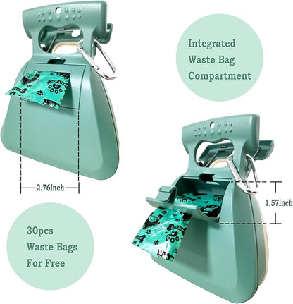 Pooper Scooper for Dog, Large Medium Small Poop Scoop with 30pcs Bag Attachment, Portable Dogs Waste Hands Free Outdoor Travel Walk Handheld Pickup