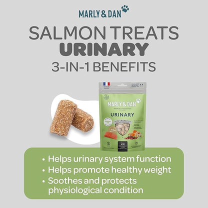 Marly &amp; Dan Salmon Treats for Cats with Brewers Yeast &amp; Green Tea, Urinary Recipe, 3oz Bag