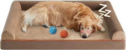 BFPETHOME Washable Large Dog Bed, Big Couch Bed with Removable Washable Cover, Orthopedic Egg-Crate Foam &amp; Waterproof Lining