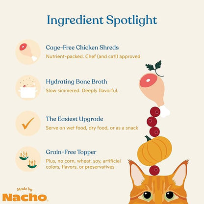 Made by Nacho Bone &amp; Joint Support Cage-Free Chicken Puree Meal Topper with Bone Broth (36 Count)