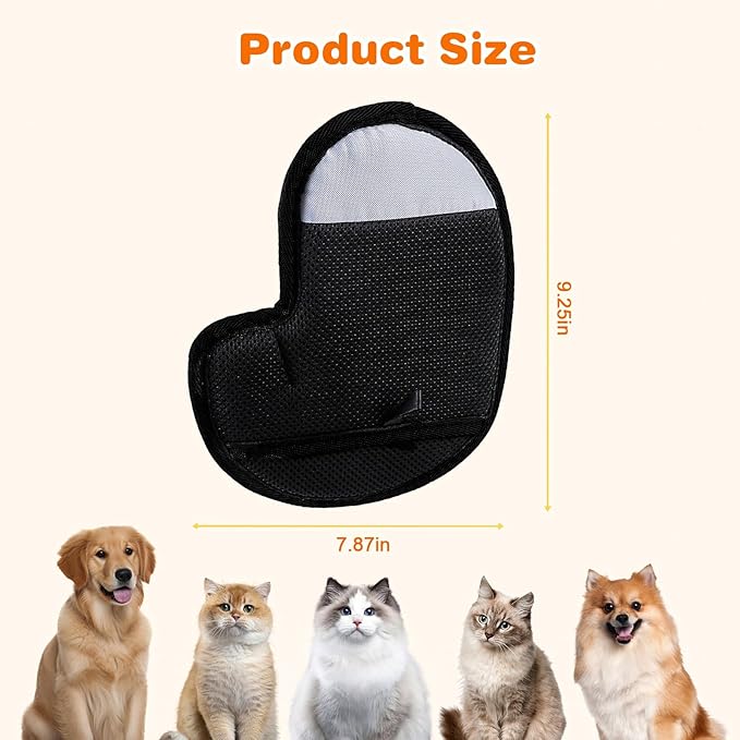 Pet Hair Removal Gloves, Electrostatic Pet Hair Remover Glove for Cats &amp; Dogs