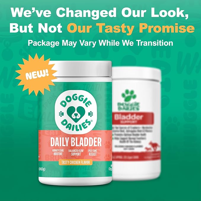 Doggie Dailies Cranberry Supplement for Dogs - Urinary Tract, Bladder &amp; Kidney Support for Dogs - Cranberry for dogs with Marshmallow Root, Licorice Root &amp; Apple Cider Vinegar (Chicken) 225 Soft Chews