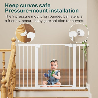 Cumbor 29.7-48" Baby Gate for Stairs, Mom&