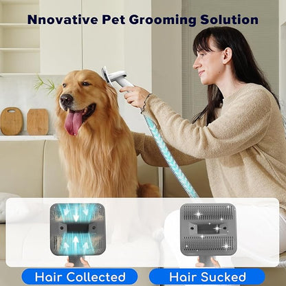 Dog Grooming Kit &amp; Dog Hair Vacuum,15000 Pa Powerful Suction, Pet Grooming Vacuum Removes 99% Pet Hair, Includes Clippers, Brush, Nail Trimmer Grinder, Stainless Steel
