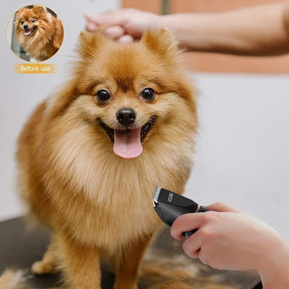 Dog Clippers Professional Heavy Duty Grooming Clipper 3-Speed Low Noise High Power Rechargeable Cordless Pet Tools for Small &amp; Large Dogs Cats Pets with Thick Coats