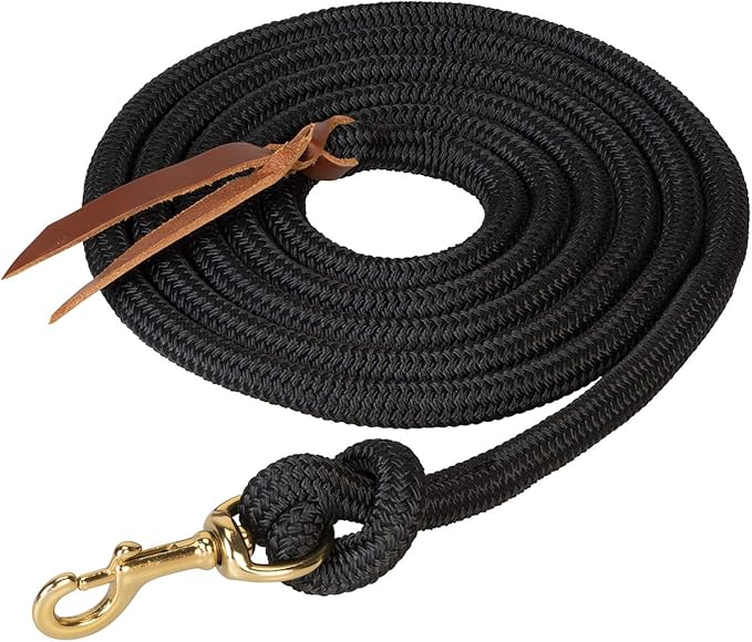 Weaver Equine Performance Lead Rope, Long Horse Lead Rope with Quick Halter Attachment, Soft Comfort Grip, Barn Horse Tack for Daily Use &amp; Showing