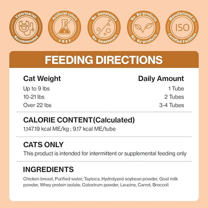 Dr.by Cat Colostrum Protein Cat Supplement Immune Support Muscle Growth, Gentle on Digestion for Kittens, Adult&amp;Senior Cats with Goat Milk, Whey Protein Isolate, Colostrum Lickable Formula