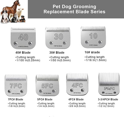 2PCS 10 Blades Dog Grooming Blades Compatible with Andis,Oster A5,Wahl km10 Dog Clippers,Size-
