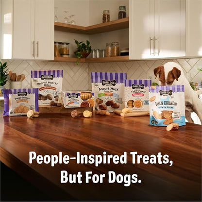 Three Dog Bakery Bark’N Crunch! Chicken Chips, Crunchy Treats for Dogs, Single Ingredient, High Protein Snacks, No Artificial Flavors or Colors, Made in The USA, 8 oz