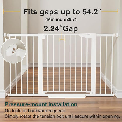 Cumbor 29.7-54.2" Wide Baby Gate for Stairs, Mom&