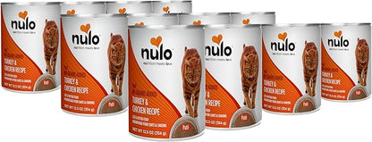 Nulo Turkey &amp; Chicken Recipe Pate Wet Canned Cat Food, 12.5 Ounce (Pack of 12)