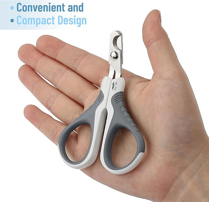 Mr. Pen Cat Nail Trimmer - White &amp; Gray, Cat &amp; Dog Nail Clipper, Kitten &amp; Small Dog Claw Trimmer