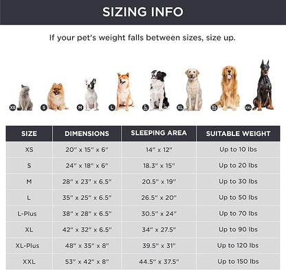 Bedsure Orthopedic Dog Beds Large Sized Dog - Washable Large Dog Cat Bed Waterproof, Comfort Dogs Couch Sofa with Washable Removable Cover, Pet Bed with Nonskid Bottom, Dark Grey, 35"