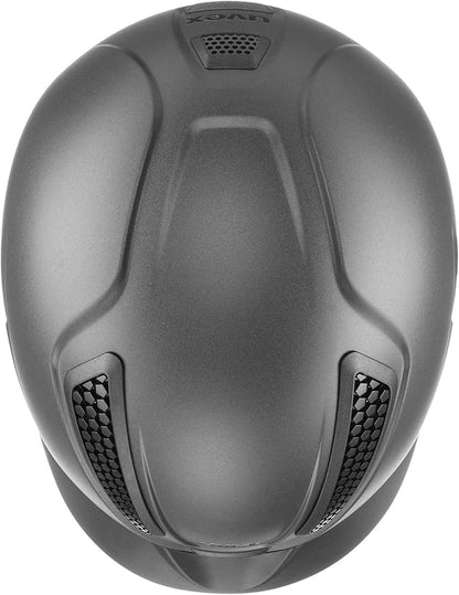 uvex perfexxion II Horse Riding Helmet for Women &amp; Men, Anthracite - Adjustable &amp; Excellent Ventilated Helmet
