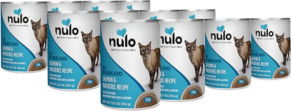 Nulo Salmon &amp; Mackerel Recipe Pate Wet Canned Cat Food, 12.5 Ounce (Pack of 12)