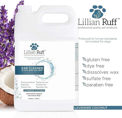 Lillian Ruff Ear Cleaner &amp; Otic Rinse for Sensitive Ears: Alcohol Free Dog Ear Wash with Alo+H6+F6:K28F6:N29