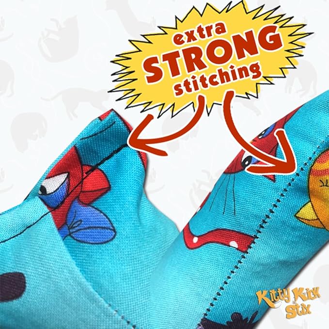 Kitty Kick Stix 15" Catnip Kicker Toy – Set of 2 | Handmade in USA | Interactive Cat &amp; Kitten Toy | Durable Kicker Packed with 100% Potent Catnip for All Breeds (Cat Selfies)