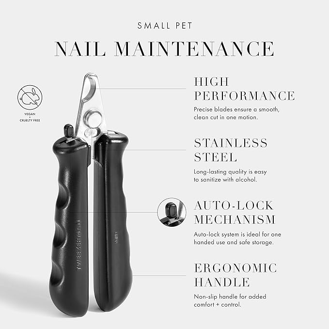 Tweezerman Small Nail Clippers for Dogs &amp; Cats, Manual Professional Dog &amp; Cat Nail Trimmer with Ergonomic Handle