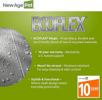 New Age Pet ECOFLEX Dog Crate End Table - Furniture-Style Pet Crate for Crate Trained Dogs - Stainless Steel Tubing &amp; a Latched Closure - 10 Year Manufacturer&