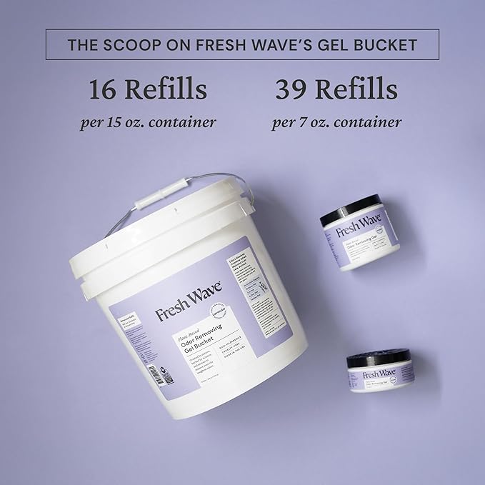 Fresh Wave Odor Removing Gel Bucket, 15.5 lb. (248 oz.) | Lavender Scent Refill | Odor Absorbers for Home | Safer Odor Relief | Natural Plant-Based Odor Eliminator | For Cooking, Trash &amp; Pets